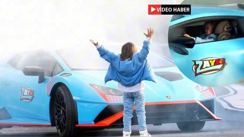 5 yaşındaki Sofuoğlu, Lamborghini ile şov yaptı