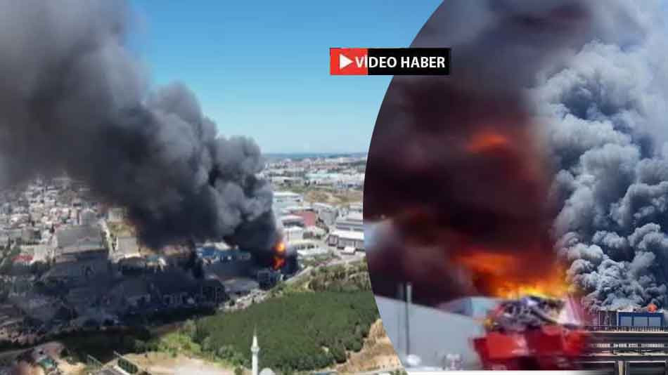 Tuzla'daki fabrikada büyük yangın 