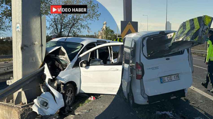 Dehşete düşüren kaza. Bariyerlere ok gibi saplandı. 